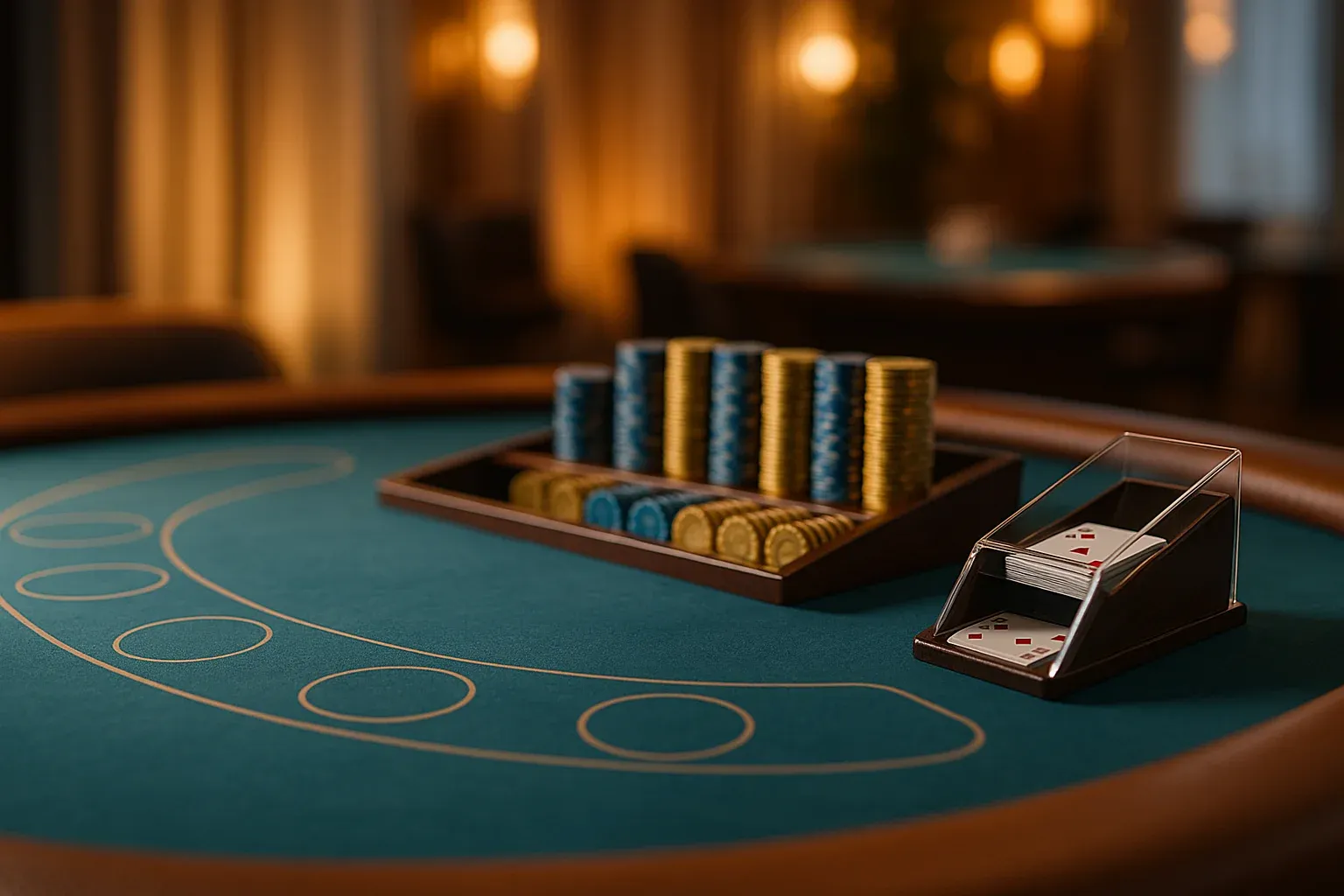 Ultra-realistic live blackjack table in premium Philippine casino studio lighting